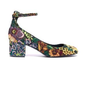 NWT Sandro Izee Tapestry Mary Jane Heels